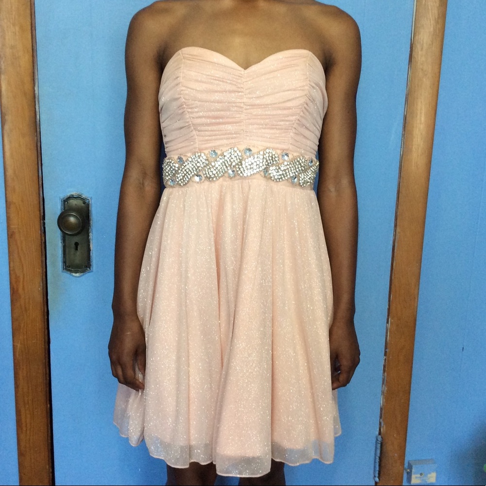 Millennial pink Prom Dress